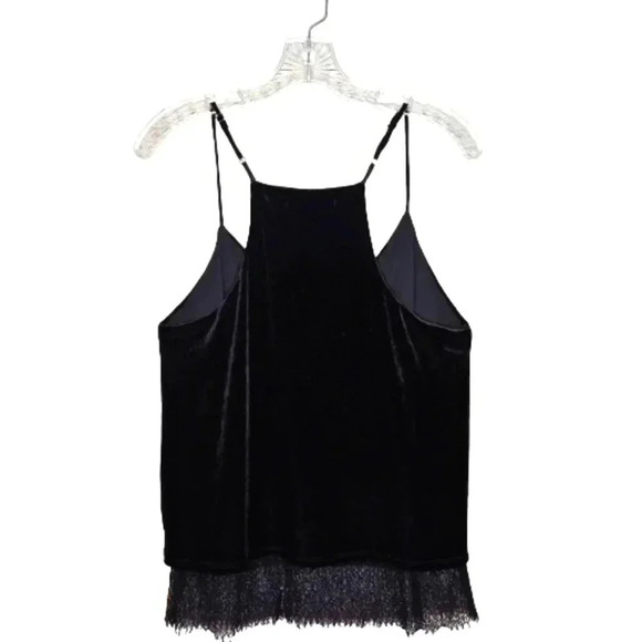 Harlowe and Graham Whimsygoth Velvet Velour Cami Lace Hem Glam Camisole Size M - Picture 3 of 6